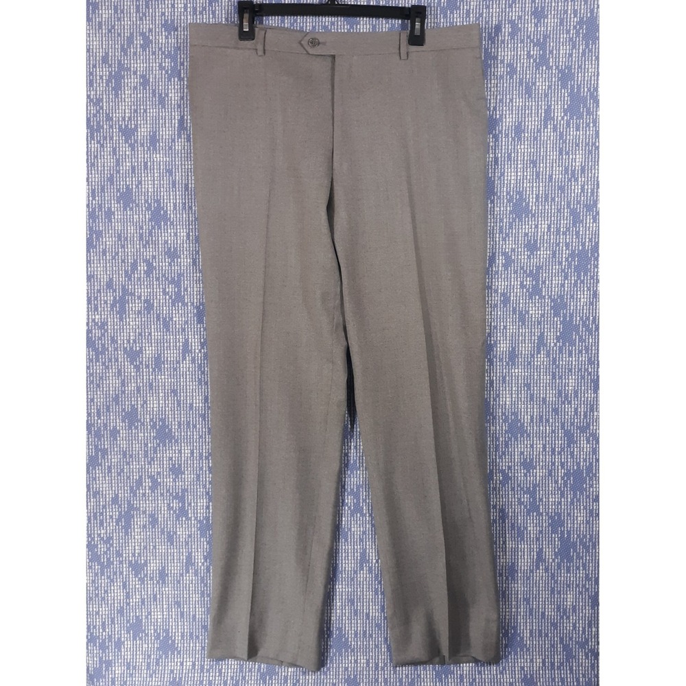 Byron British Style Dress Pants 100% Wool Trouser Mens 38 x 31 Balmoral Flat